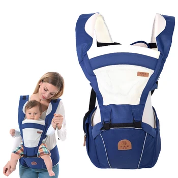 

Ergonomic Baby Carrier Backpack Multifunctional 3 In 1 Hipseat Baby Sling Wrap Breathable Hooded Kangaroo For 1-36M