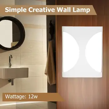 

12W Square LED Wall Lamp White Light Bedroom Bedside Lights Home Lighting Square LED Wall Lamp for Indoor Room Decoration