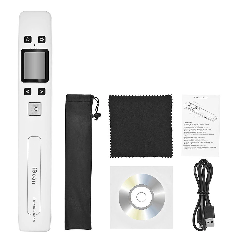  Mini Document & Images Scanner A4 Size JPG/PDF Formate Wifi 1050DPI High Speed Portable Lcd Display