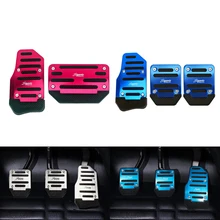 Universal Car Automatic Catch Manual Clutch Throttle Brakes Foot Pedal Pads Cover Non Slip Aluminum Alloy