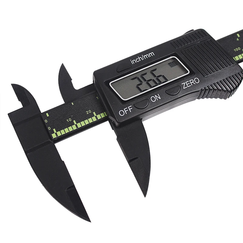 

0-150mm Three Color Oblique Display Electronic Digital Vernier Caliper Plastic Measuring Tool Ruler With Box