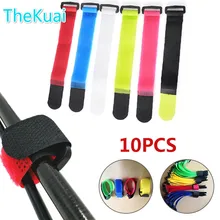 

10Pcs Reusable Fishing Rod Tie Holder Strap Suspenders Fastener Hook Loop Cable Cord Ties Belt Fishing Tackle Box Accessories