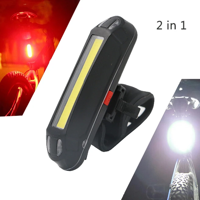 Фото XANES 2 в 1 100LM велосипедный USB Перезаряжаемый светодиодный велосипед светильник задний светильник ультра светильник безопасная лампа Предупреждение аксессуары для ночной езды №3