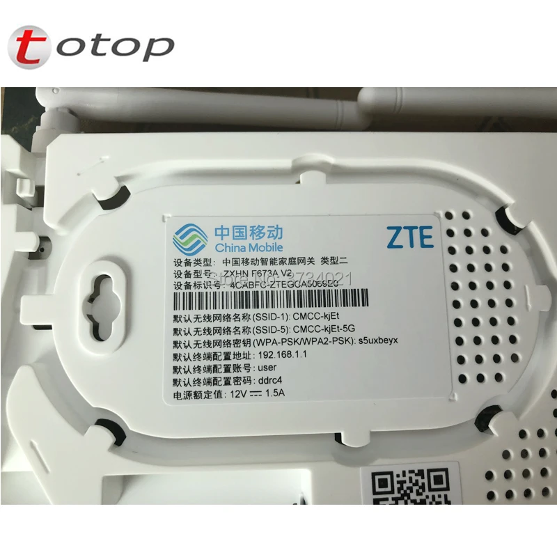 Бесплатная доставка ZTE F673A V2 GPON ONU ONT 4GE + USB TEL WIFI с китайским логотипом мобильного