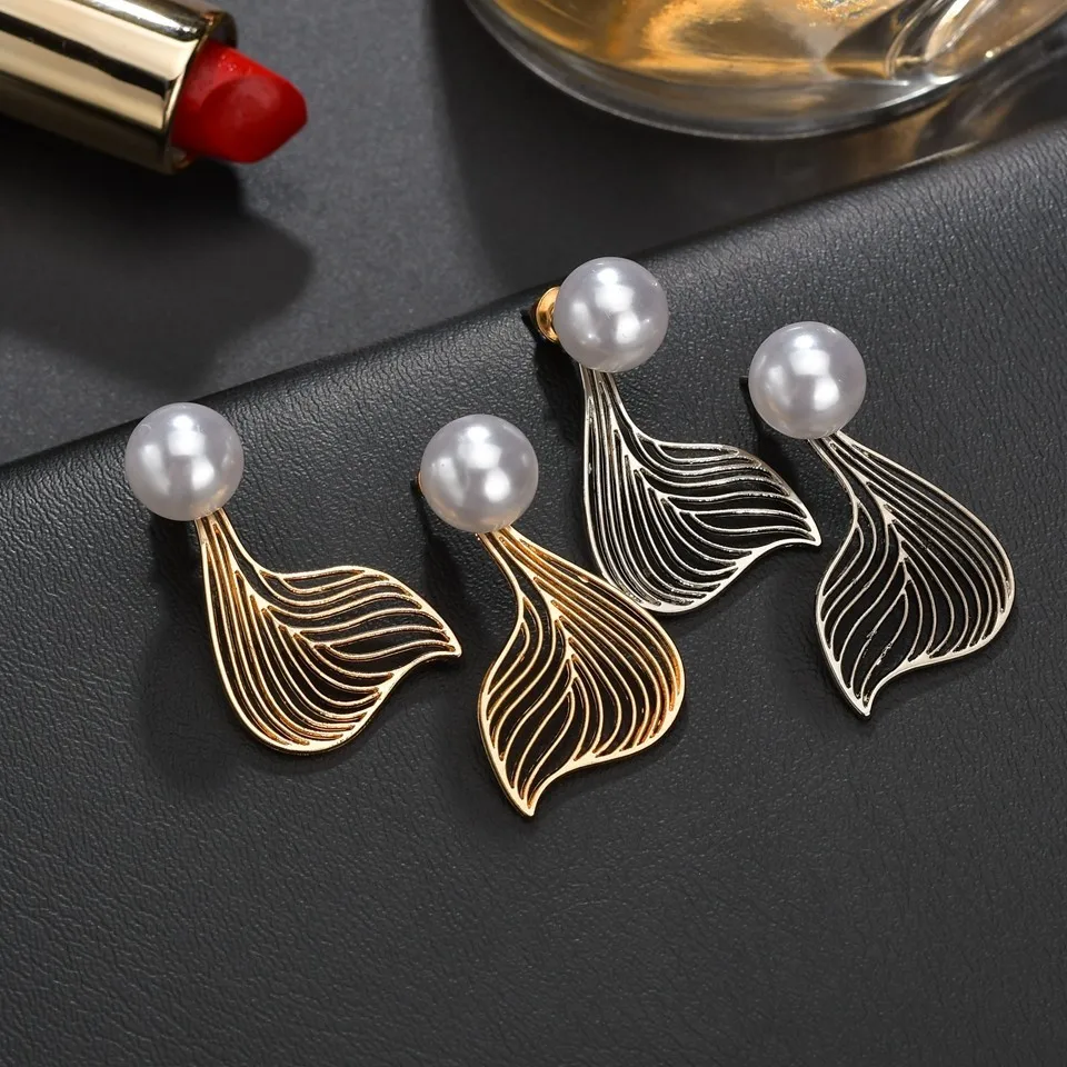 Милые магические Модные женские серьги-гвоздики элегантные жемчужные крылья модные ювелирные украшения для ушей красивые юбилейные вечерние подарки ручной работы