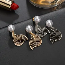 Милые магические Модные женские серьги-гвоздики элегантные жемчужные крылья модные ювелирные украшения для ушей красивые юбилейные вечерние подарки ручной работы