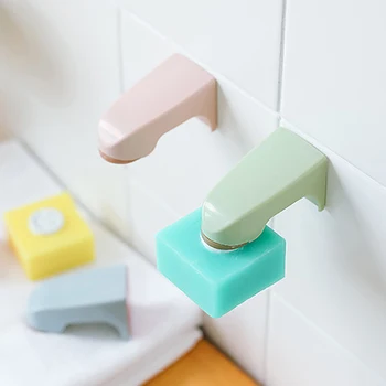 

Bathroom Soap Holder Home Decor Soap Container Dispenser Wall Attachment Cohesive Soap Organization Shelves & Box