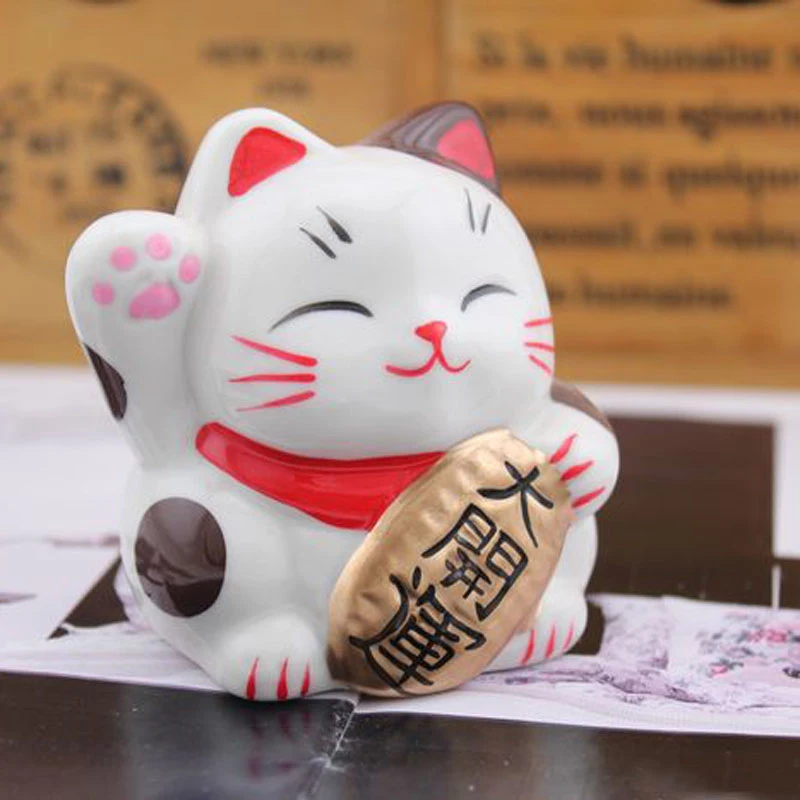 

Ceramic Fortune Cat Money Box Lovely Cat Coin Bank Money Safe Coin Box Bank Box Money Boxes for Children Money Bank