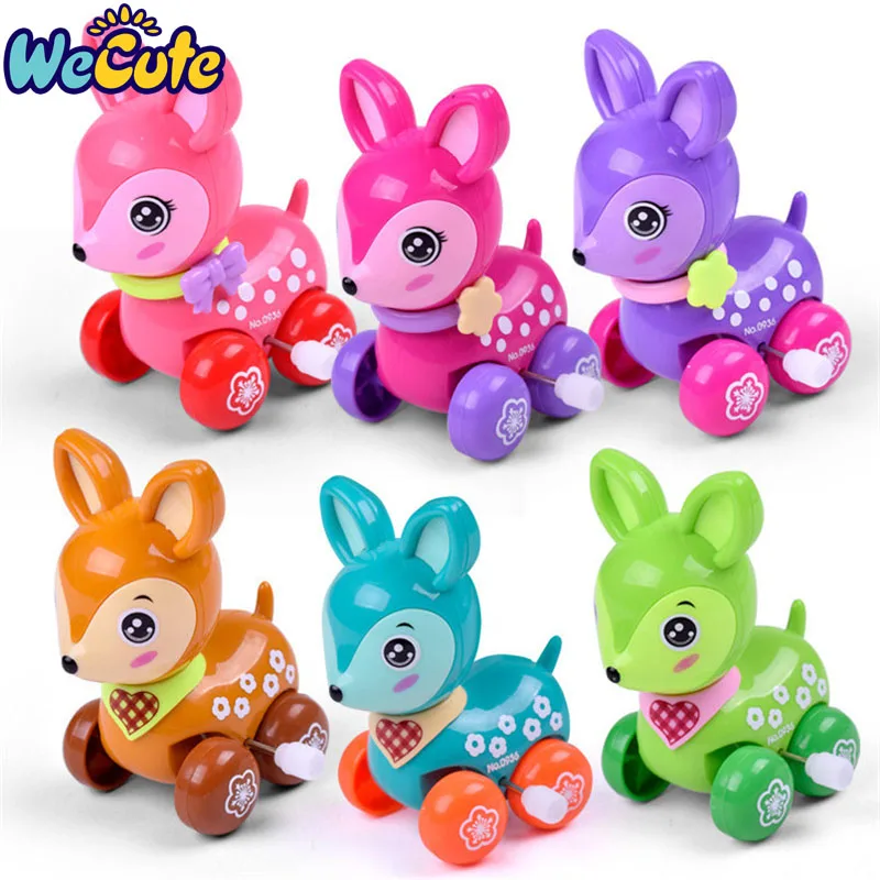 Wecute заводная Весенняя игрушка мини смешная цветная игрушка для малышей дорогой стиль Ветер вверх бег подарок случайный цвет для новорожденного ребенка