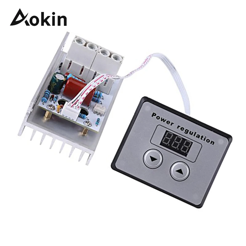 

AC 220V 10000W 80A Max Digital Control SCR Electronic Voltage Regulator Speed Control Dimmer Thermostat + Digital Meters
