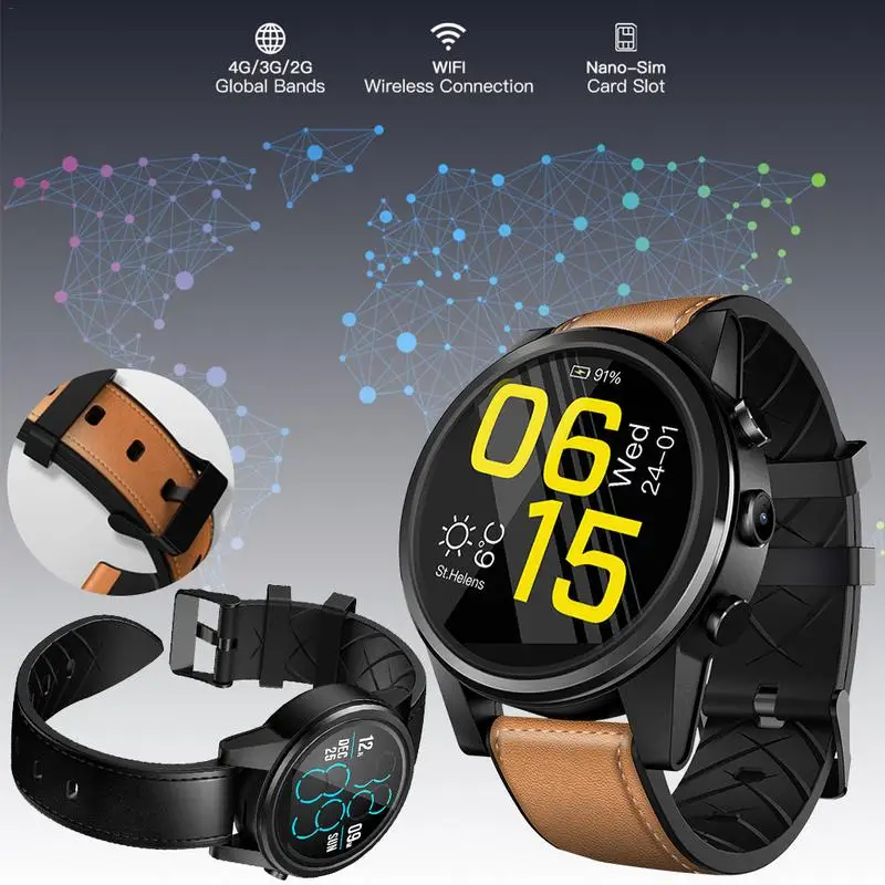  Für Zeblaze THOR 4 PRO 4G SmartWatch 16 zoll Kristall Display GPS/GLONASS Quad Core 16 GB 600 mAh S