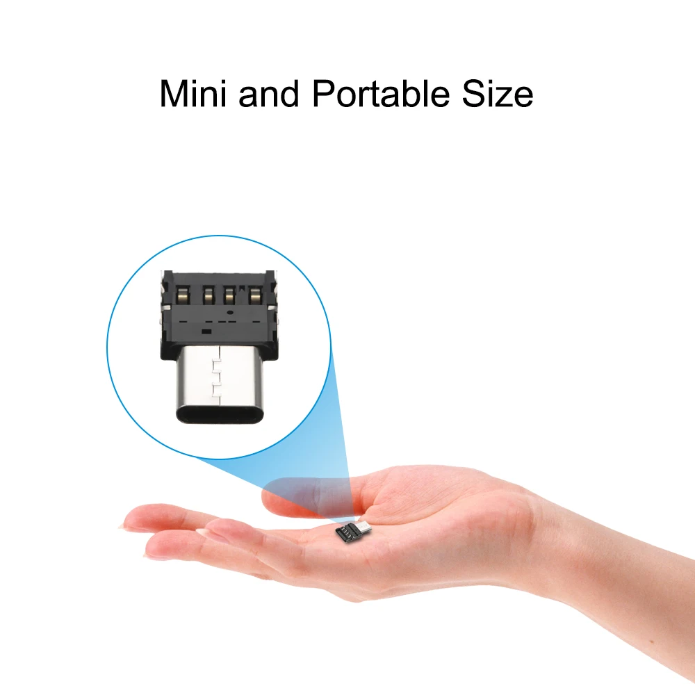 Мини Micro адаптер типа OTG C Male к USB Female конвертер передачи данных для Android