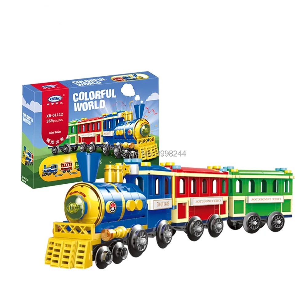 

XB01112 369pcs City Tour Street Streetview Train Building Blocks Bricks Toy