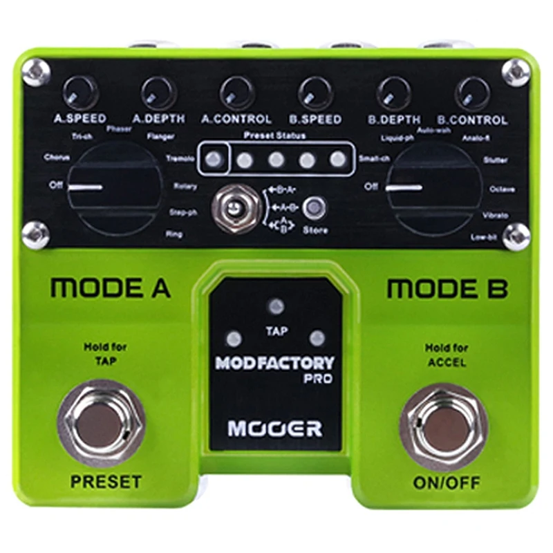 

BMDT-MOOER Mod Factory Pro 2 Independent Processing Modules Containing A Total Of 16 Modulation Effects Guitar Pedal