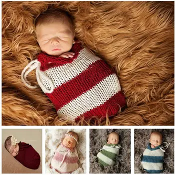 

Newest Baby Sleeping Bag Children's Photography Clothing Photographed European Spring Style Knit Adjustable Sleep Bag