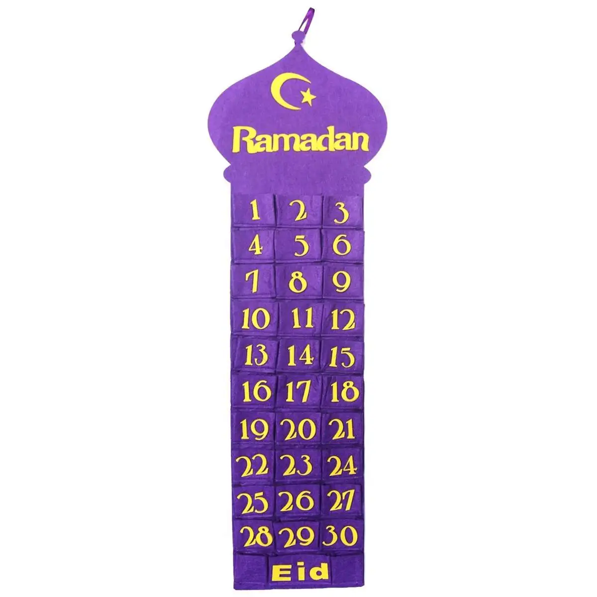 Счастливый EID Mubarak Декор Рамадан карем календарь Настольный бегун синий черный блестящий золотой мусульманский вечерние EID Рамадан праздничный подарок