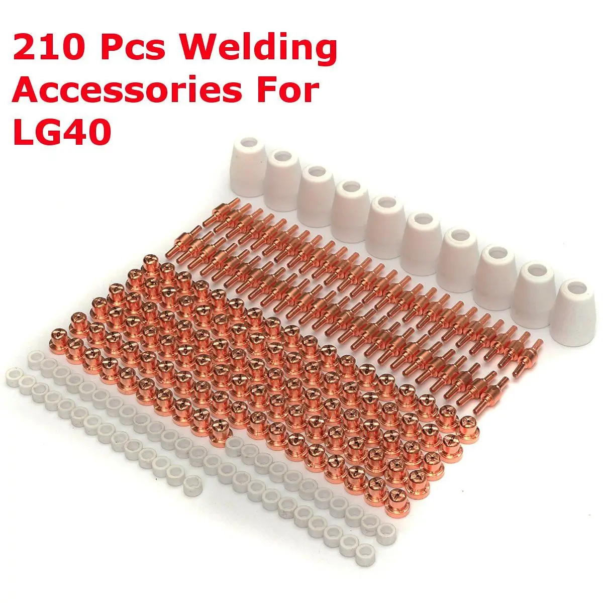 210x Air Plasma Cutter Consumables Electrode Tip Kit For Torch PT-31 LG-40 CUT50 210x Air Plasma Cutter Consumables Electrode Tip Kit For Torch PT-31 LG-40 CUT50