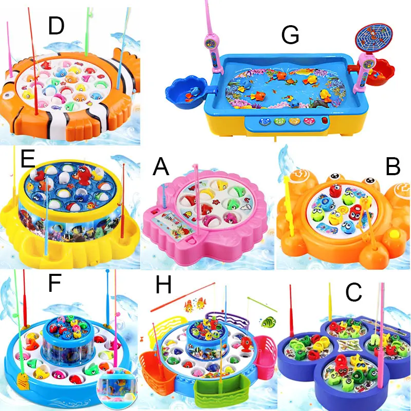 

Children's Kids Fishing Board Toy Game Fish Electric Magnetic Educational Rotating YJS Dropship