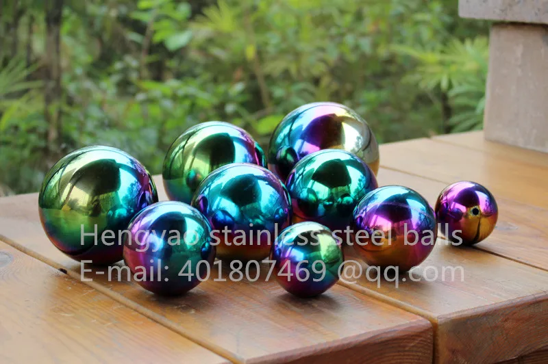 

Multi-color ball Dia 80mm 8cm stainless steel hollow ball seamless fine Sphere Home Yard Swimming Pool Decoration Ornaments