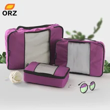 ORZ 3 PCS Travel Storage Bag Wardrobe Closet Clothes Toy Organizer Bag Durable Weekender Luggage Organizer Set Storage Case