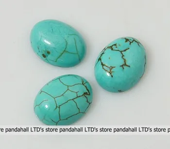 

10x8x4mm Turquoise Cabochons Jewelry Findings, Oval, DarkTurquoise