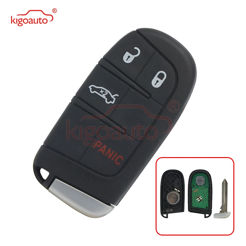 Kigoauto M3N-40821302 Smart Key 4 Button 434Mhz 46 Chip For 2014-2018 Dodge Dart Charger Challenger Chrysler 300 PN 68051387AC