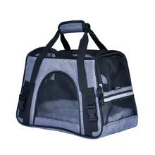 Портативная переноска для собак Сумка Pet Рюкзак Посланник кошка автовоз Малый дорожная сумка для собак мягкая сторона воздухопроницаемая переноска для питомцев для кошки