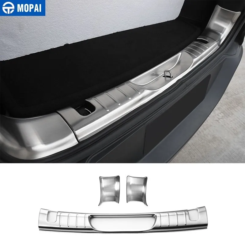 

MOPAI Car Interior Rear Trunk Bumper Guard Plate Wrap Angle Door Sill Plate Scuff Protect for Jeep Cherokee 2014+ Accessories