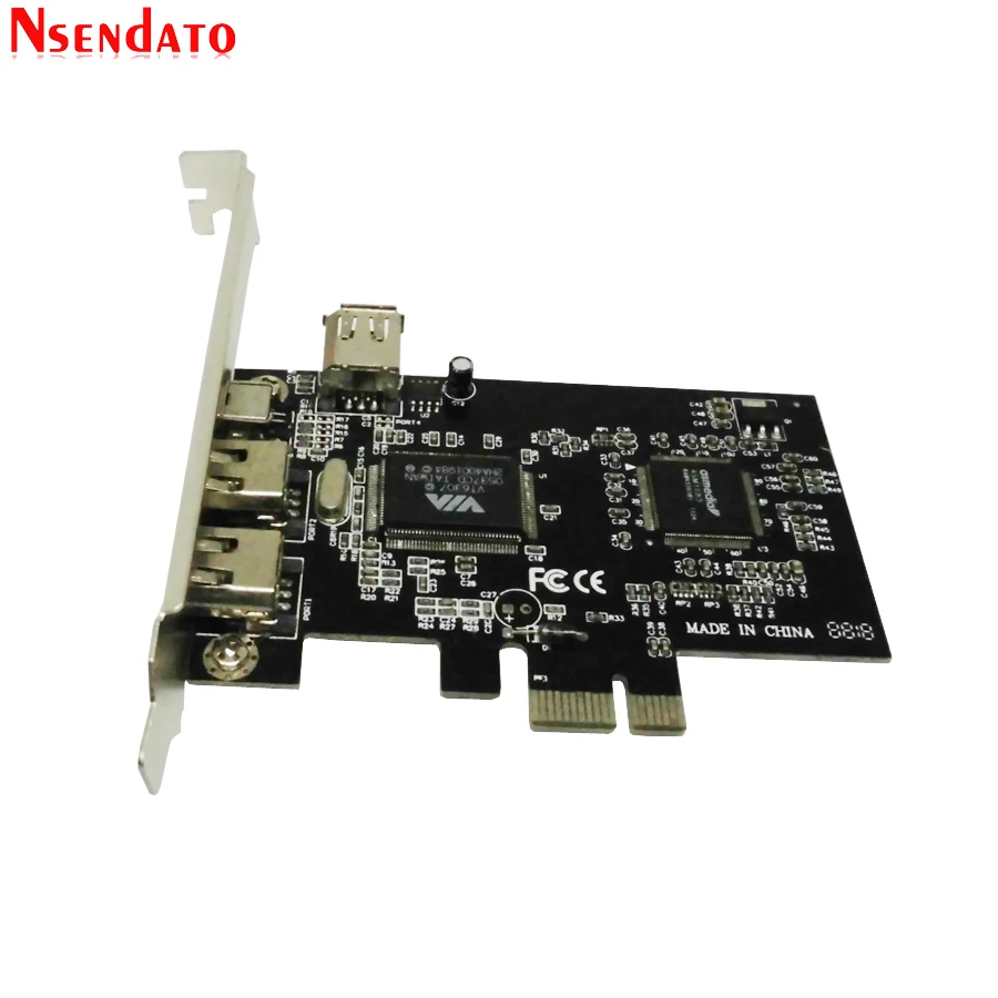 PCIE PCI E на 6 Pin/4 контактный 2 Порты и разъёмы IEEE 1394 контроллер карты для цифровой