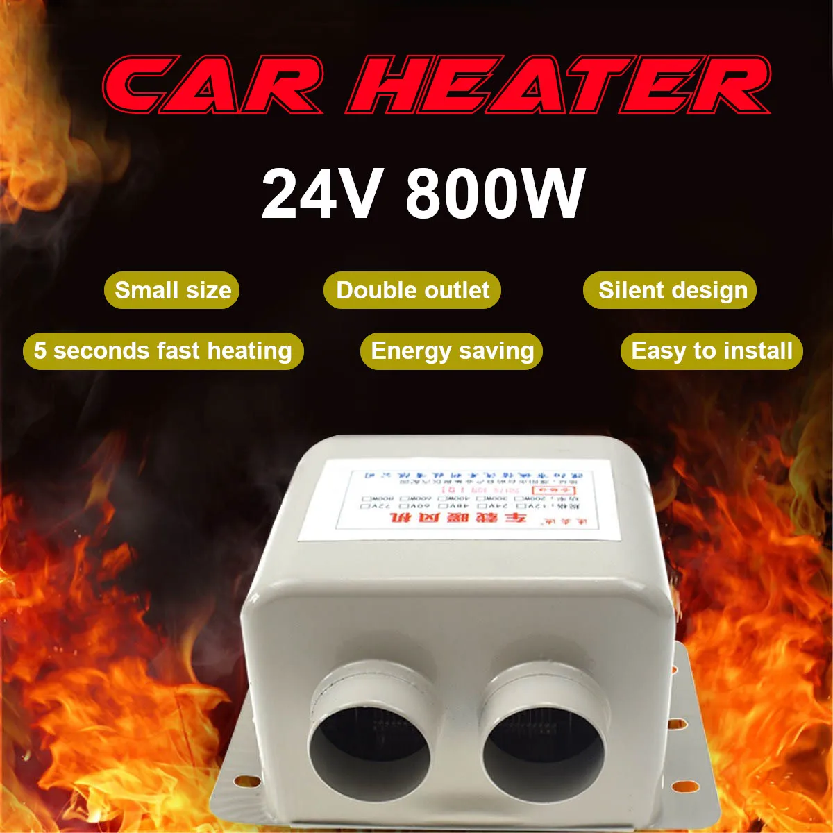 

12V 24V 600W 800W Car Heater Fan Portable Electric Heaters Portable Electric Heater Warmer Heated Seat Window Defroster