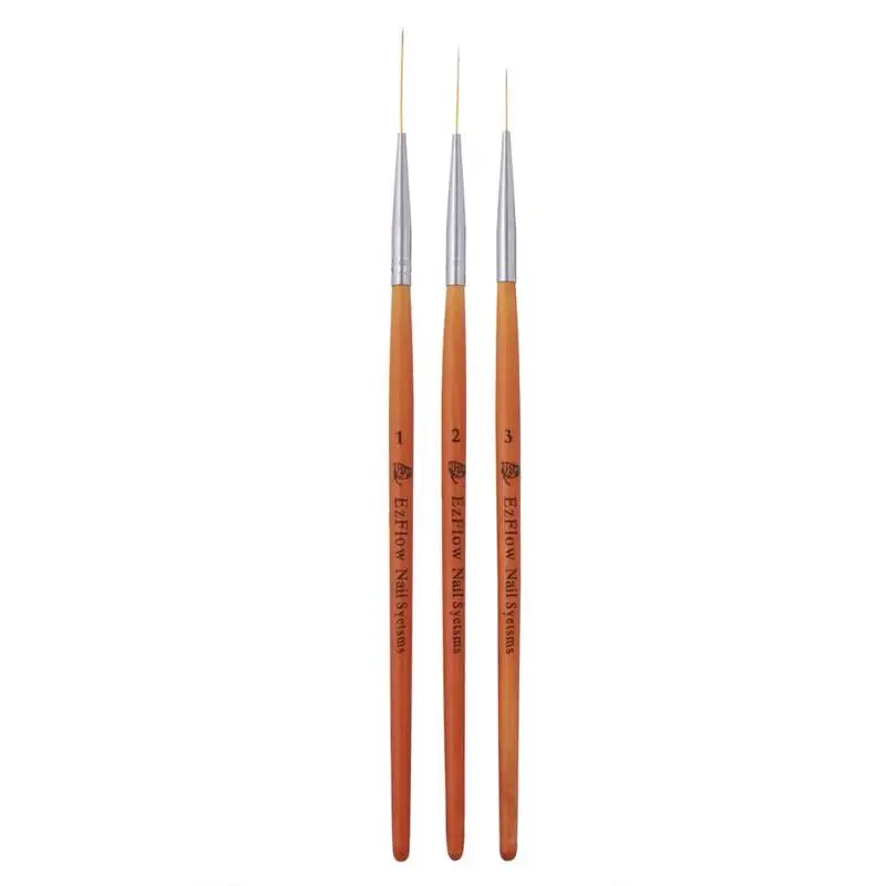 

3pcs/Set Ultrafine Wood Handle Nail Art Pens Liner Painting Drawing Manicure Beauty Brushes Tools