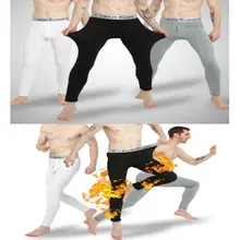 Новинка, модные мужские облегающие теплые штаны, подштанники, зимнее плотное бархатное термобелье, леггинсы