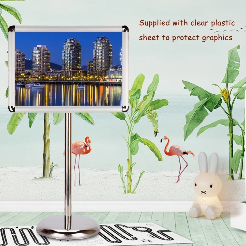 

A3 Menu Snap Frame Poster Telescopic Display Sign Floor Standing Board