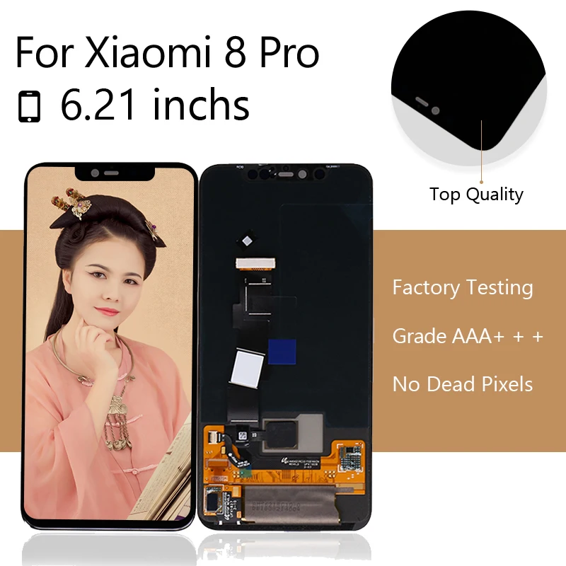 

AMOLED for Xiaomi 8 Pro LCD Display Touch Screen Assembly LCD Display with Touch for Xiaomi Mi 8 Explorer LCD Free Shipping