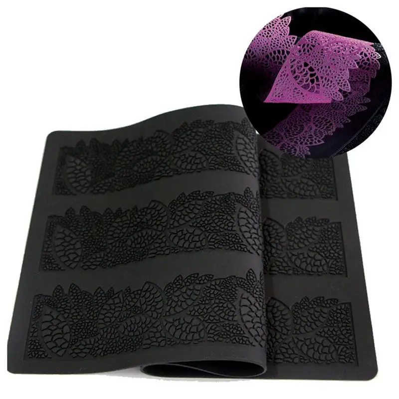 

40*20CM Leaf Pattern Silicone Mold Lace Pad Cake Decoration Sugar Craft Tool Fondant Mould Baking Tool