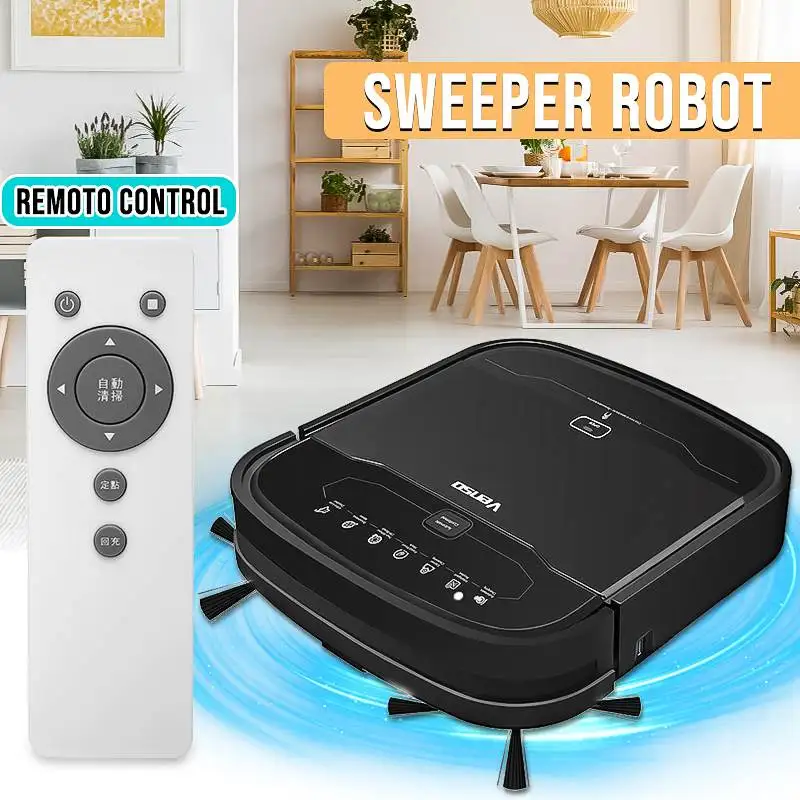 

2019 New Smart Robot Vacuum Cleaner Self-Charge Mop Suction Smart Planned Route Remote Control Automatic Sweep And Mop Cleaner