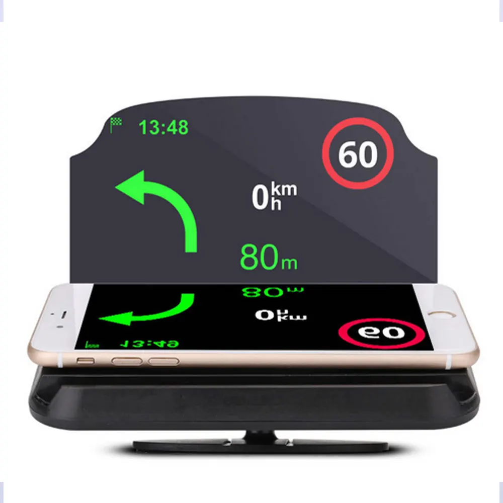 

Car Windscreen Projector HUD Head Up Display Universal Mobile Phone Holder Multifunction GPS Projector Holder Wireless Bracelet