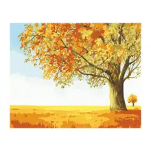 Бескаркасные клена DIY цифровые масляные краски ing наборы окрашивание холста краски по номерам Ретро стены искусства набор картинок стены искусства