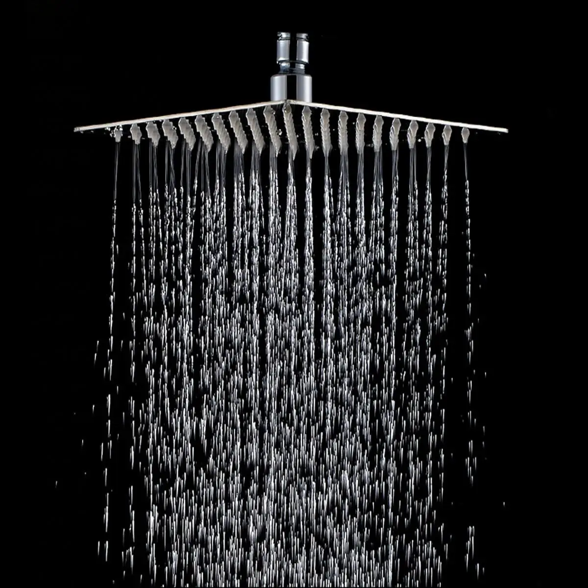 20x20cm 8 Square Stainless Steel Rain Shower Head Rainfall Bathroom Top