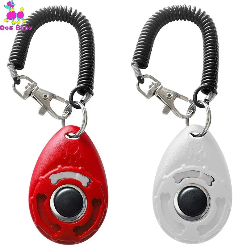 1PC font b Pet b font Cat Dog Training Clicker Plastic New Dogs Click Trainer Aid