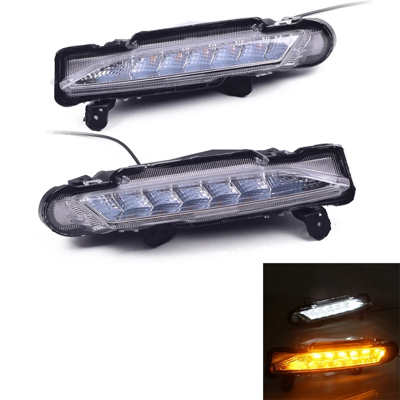 

For Toy ota Yaris 2017 2018 Waterproof 12V Led Drl Daytime Driving Running Light Daylight Fog Lamp With Turn Signal Style Relay