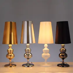 Artpad EU/US штекер в современные настолные лампы для спальни золотой серебряный черный белый абажур светодиодный стоячие лампы для гостиной