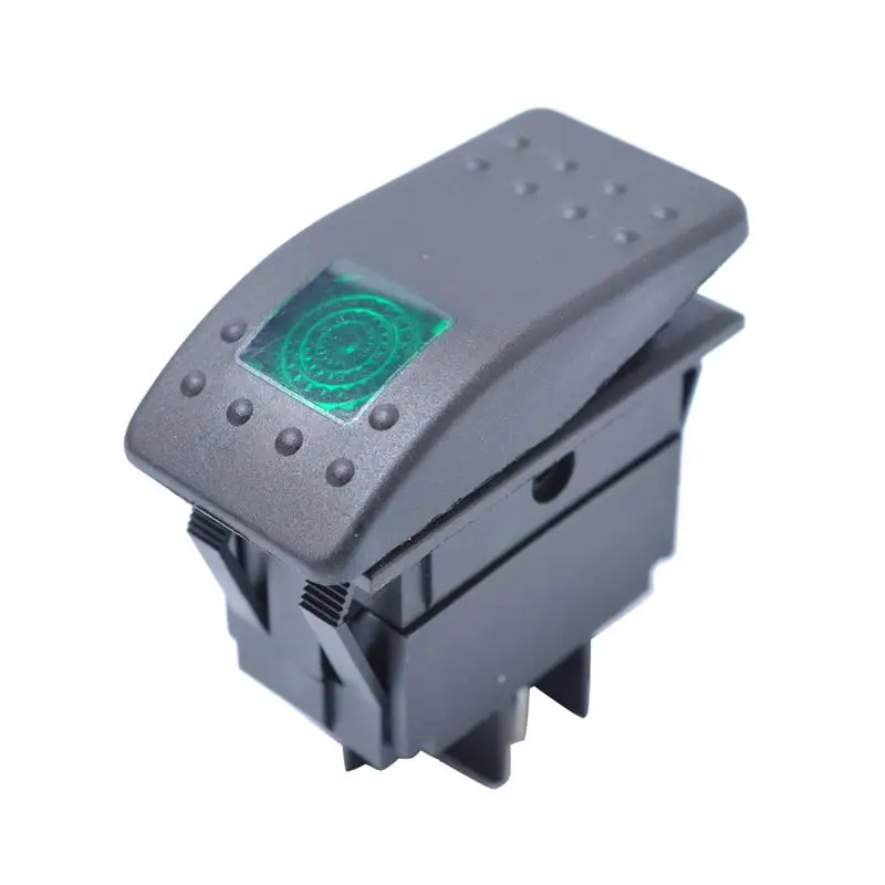 

12V 20A 4 Pins Car Rocker Switch Waterproof Push Button with LED Light (Green)