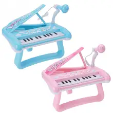 Электронная клавиатура пианино детские игрушки, музыкальный инструмент с микрофоном Ранние развивающие игрушки для мальчиков и девочек пальчиковые игрушки для детей