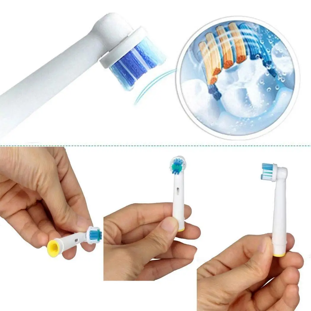 Beli 4 Buah Set Sikat Gigi Elektrik Oral B Kepala SB 17A Penggantian Lembut Berbulu Pom 4 Warna Presisi Bersih Sikat Gigi kepala