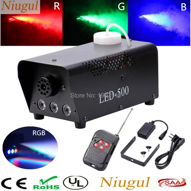 

500W LED Fogger/Wireless Control 500W Smoke Machine With RGB LED Lights/LED Fog Machine For Disco Home Party DJ Mist Equipments