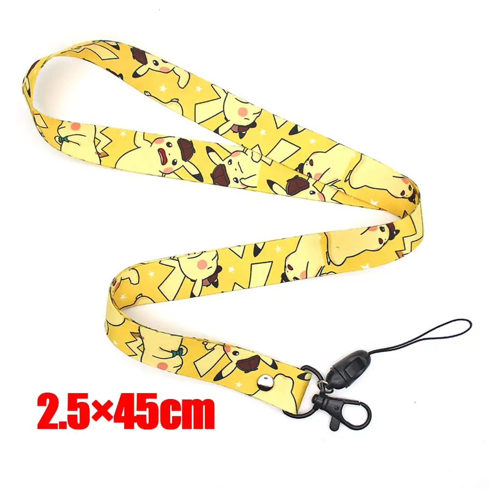 

Poke Mon Game Pikachu Key Neck Strap Lanyard Student ID Card Identity Badge Holders Rope Pendant Mobile Phone Strap Cosplay Gift
