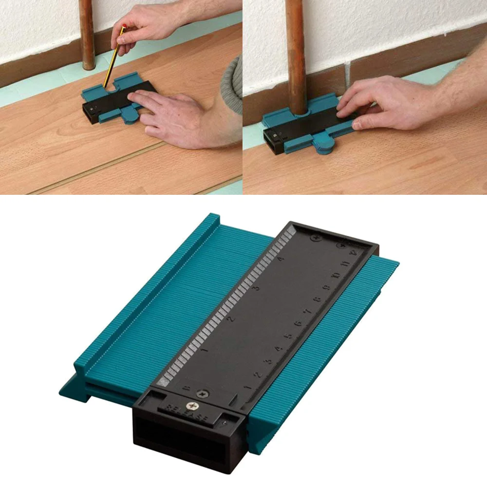 

5 Inch Plastic Profile Copy Gauge Contour Gauge Standard Wood Marking Tool Tiling Laminate Tools Multifunction Measuring Ruler