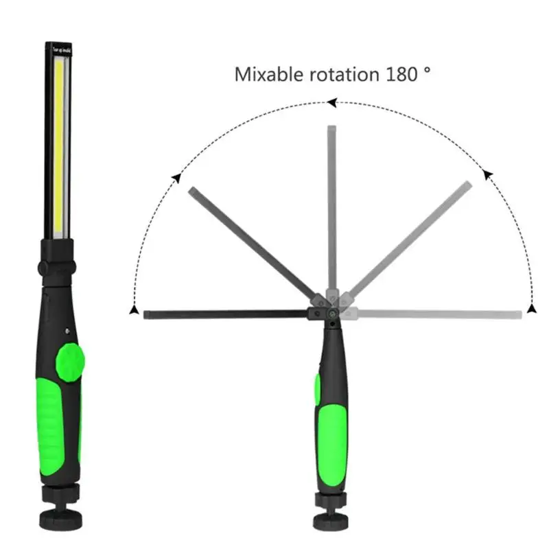 Мощный магнитный контрольный светильник COB с зарядкой от USB, светодиодный рабочий светильник с регулируемой яркостью на 360 градусов, автоматический ремонтный светильник, фонарь для кемпинга