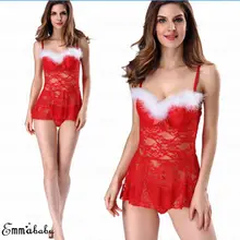 M-2XL, рождественское сексуальное нижнее белье, стринги, Красное Кружевное облегающее белье, сексуальное, эротическое, рождественское платье размера плюс, сексуальное нижнее белье Babydoll XXL